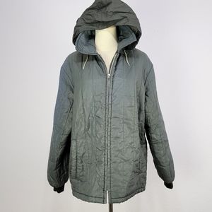 Vintage Sears Work N Leisure Hooded Zip Coat Size Large